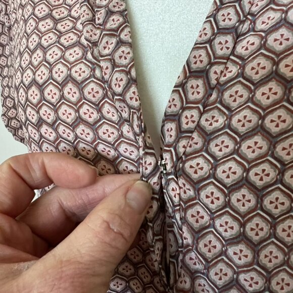 JOIE Silk Printed Blouse Top Size M | Career Chic Work Office Lunch Capsule - Picture 6 of 11